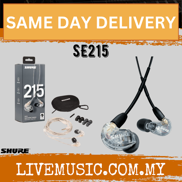 Shure SE215 Sound Isolating Earphones with 3.5mm Comm Cable - ( SE-215 / SE 215 )