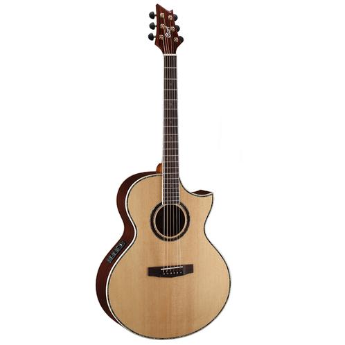 Cort NDX50 - Acoustic-Electric Guitar Ovangkol Fretboard with Gig Bag - Natural Glossy (NDX 50/NDX-50)