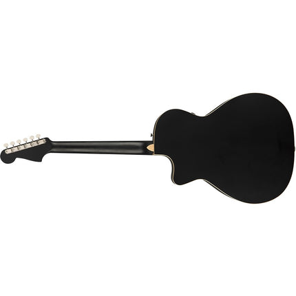 Fender California Newporter Special Medium-Sized Acoustic-Electric Guitar with Bag - Matte Black