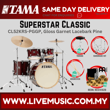 Tama Superstar Classic CL52KRS 5-Piece With Meinl HCS141620 Cymbal Set - ( CL-52KRS )