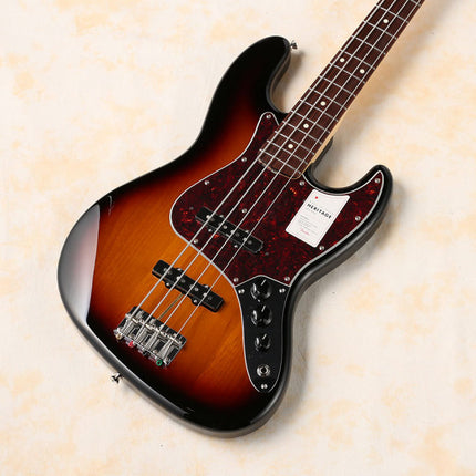 Fender Japan Heritage 60s Jazz Bass Guitar, Rosewood Fretboard - 3-Tone Sunburst