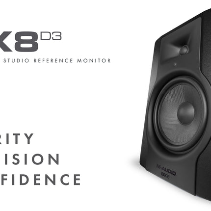 M-Audio BX8 D3 - 8 Inch Active Studio Monitor Speaker - Pair (BX-8)