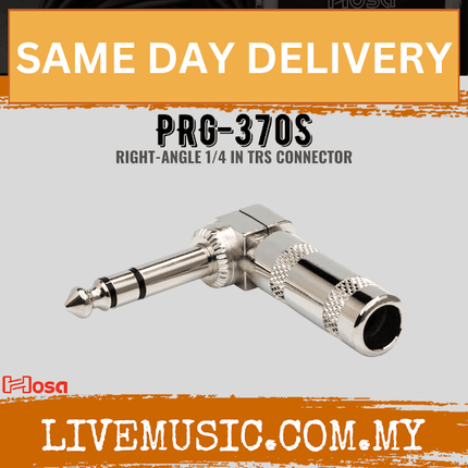 Hosa PRG-370S Connector, Right-angle 1/4 inch TRS (PRG370S/PRG 370S)