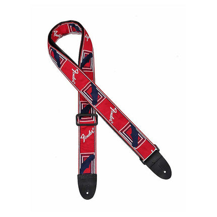 Fender 2 Inch Monogrammed Strap, Red/White/Blue