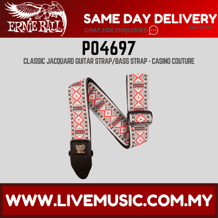 Ernie Ball 4697 Jacquard Guitar Strap, Casino Couture