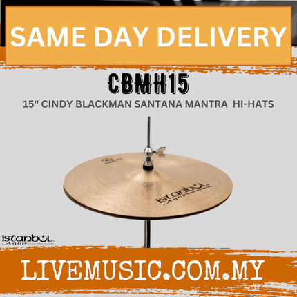 CBMH15 15-inch Cindy Blackman mantra hi-hat cymbals, pair with top cymbal and rod
