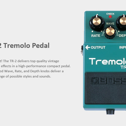 Boss TR-2 Tremolo Guitar Effects Pedal (TR2)