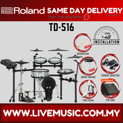 Roland TD-516 Electronic Digital Drum Set w/Accessories ( TD516 TD 516 ) Replace TD-27KV2 TD27KV2