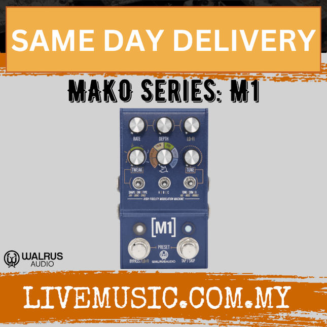 Walrus Audio MAKO Series M1 High-Fidelity Modulation Machine Guitar Effects Pedal