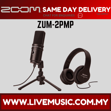 ZOOM ZUM-2PMP USB PODCAST MIC PACK ( ZUM 2PMP / ZUM2PMP )