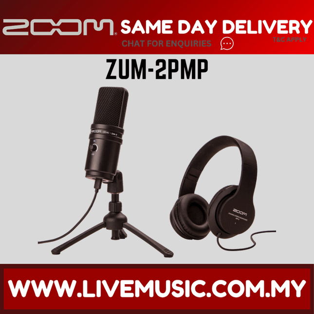 ZOOM ZUM-2PMP USB PODCAST MIC PACK ( ZUM 2PMP / ZUM2PMP )