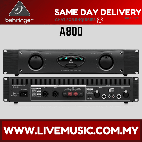 Behringer A800 800W 2-channel Power Amplifier ( A-800 A 800 )