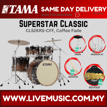 Tama Superstar Classic CL52KRS 5-Piece With KDZ141620 Cymbal Set - ( CL-52KRS )