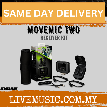 Shure MOVEMIC TWO RECEIVER KIT Two-Channel Wireless Lavalier Microphone System With Receiver