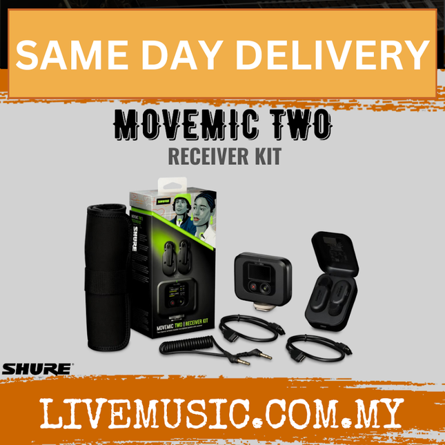 Shure MOVEMIC TWO RECEIVER KIT Two-Channel Wireless Lavalier Microphone System With Receiver