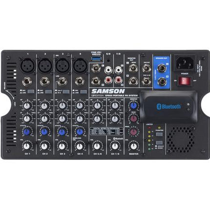 Samson Expedition XP800 8 Channel Mixer 800W 2 Way Speaker Portable PA System With Bluetooth (XP 800/XP-800)