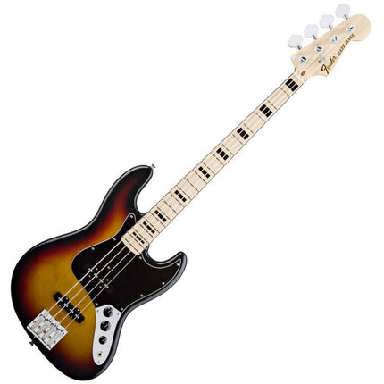 Fender Artist Geddy Lee Jazz Bass Guitar, Maple Fretboard 3-Ply White Pickguard with Gig Bag - 3 Tone Sunburst
