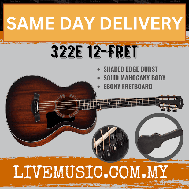 Taylor 322e 12-Fret V-Class Grand Concert Acoustic Guitar, Shaded Edge Burst