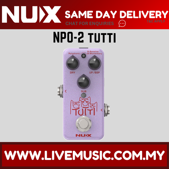 NUX NPO-2 Tutti Full Ensamble Polyphonic Octave Pedal ( NPO2 / NPO 2 )