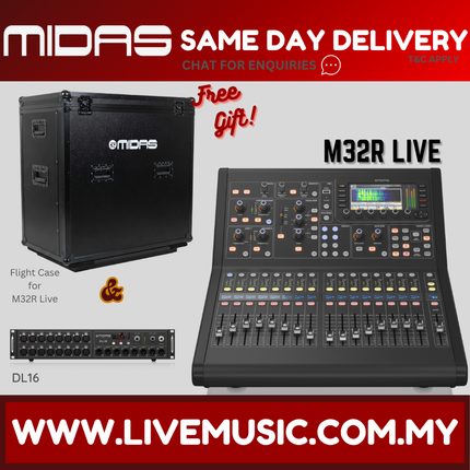 Midas M32R LIVE 40-channel Digital Mixer for Live Performance and Studio Recording ( M-32R / M 32R )
