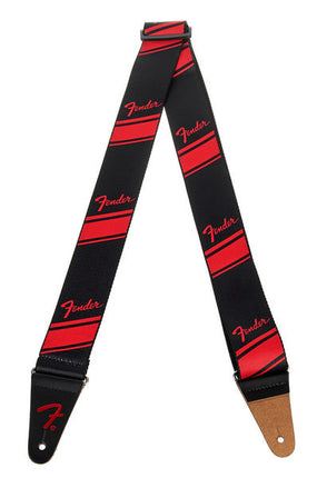 Fender Nylon Competition Stripe 2inch Guitar Strap - Ruby