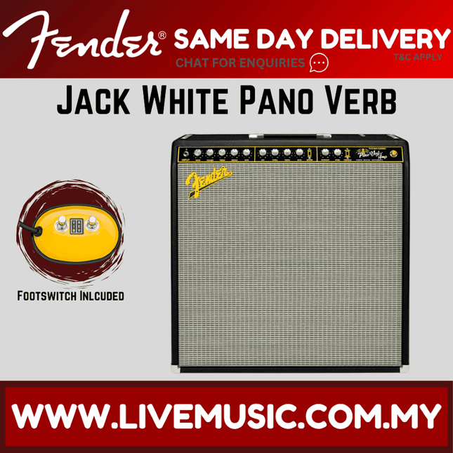 Fender Jack White Panoverb amplifier combo, black grille and control panel