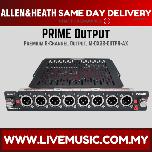 Allen & Heath M-DX32-OUTPR-AX DX32 PRIME Line output module ( MDX32OUTPRAX / MDX32OUTPRAX )