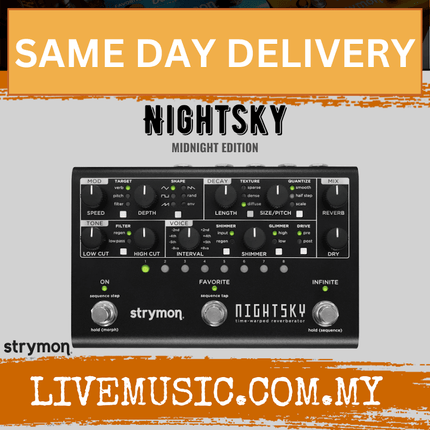 Strymon Nightsky Reverb Guitar Effects Pedal, Midnight Edition