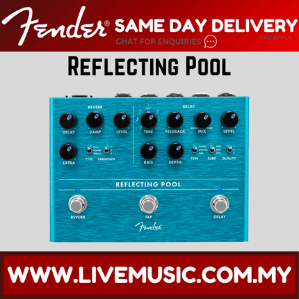 Fender Reflecting Pool Delay & Reverb Guitar Effects Pedal