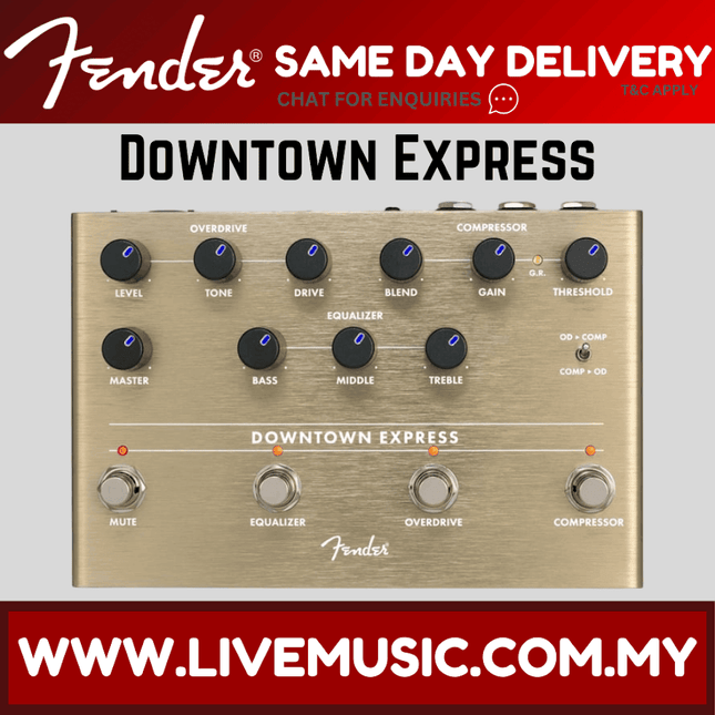 Fender Downtown Express Bass Multi Effect Guitar Pedal