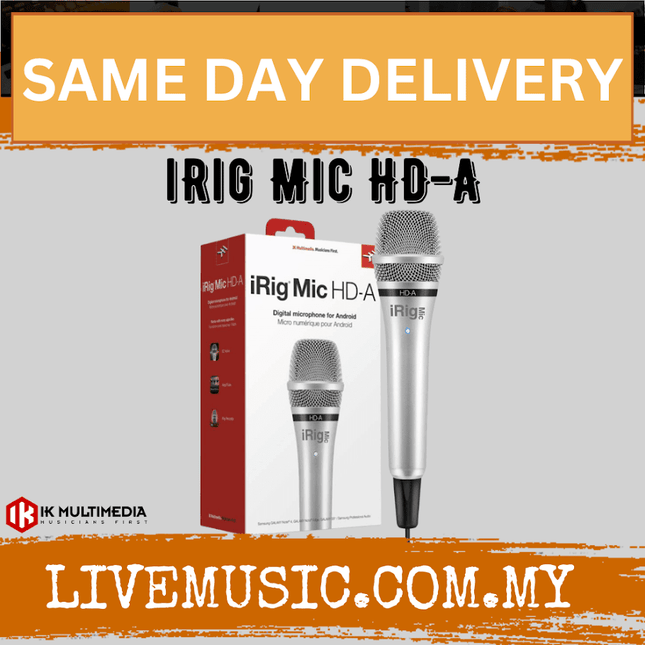 IK Multimedia iRig Mic HD-A - Handheld High Quality Mobile Audio Recording (HDA/HD-A)