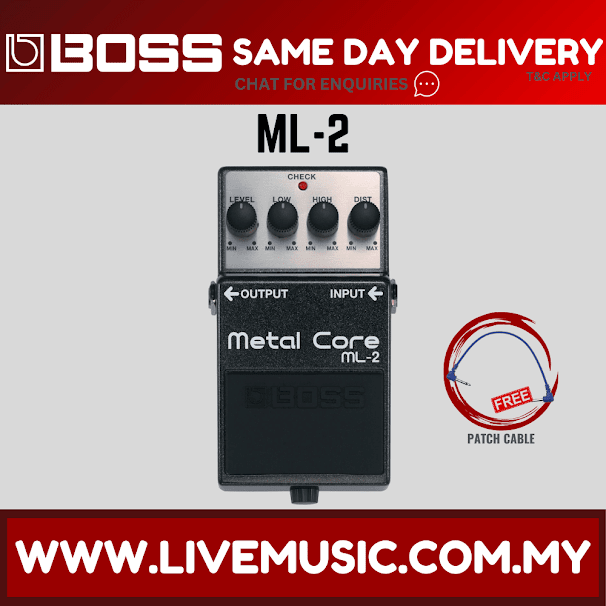 Boss ML-2 Metal Core Guitar Effects Pedal (ML2)