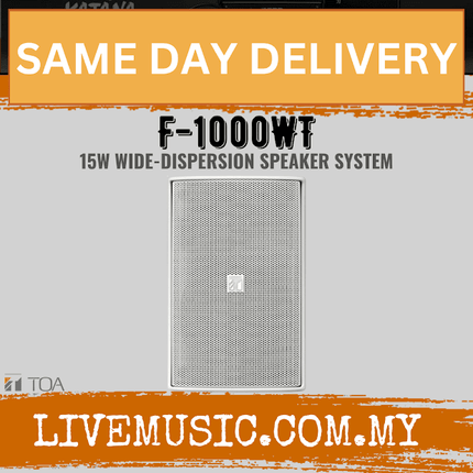 TOA Wide-Dispersion Box Speakers F-1000WT 15W Wide-dispersion Speaker System ( F1000WT / F 1000WT )