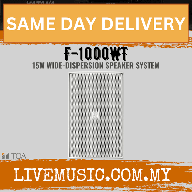 TOA Wide-Dispersion Box Speakers F-1000WT 15W Wide-dispersion Speaker System ( F1000WT / F 1000WT )