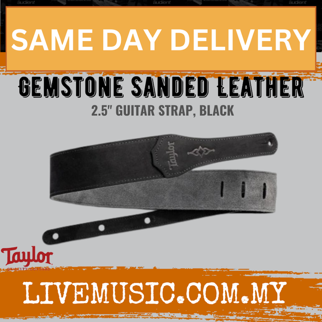 Taylor Gemstone Guitar Strap, Black