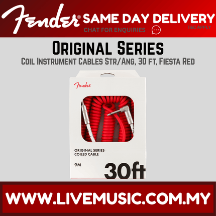 Fender Original Series Coil Cable, 30ft - Red