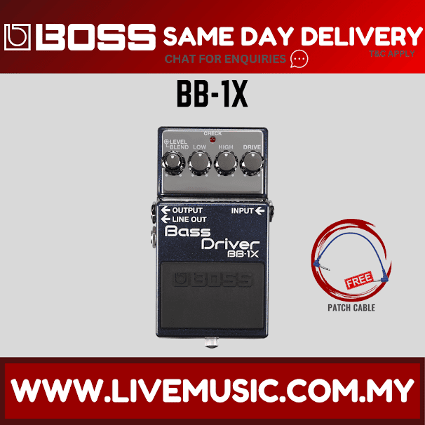 Boss BB-1X Bass Driver Guitar Pedal Effect (BB1X)