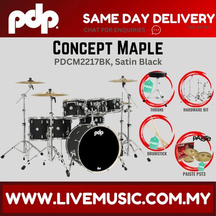 PDP by DW CM7 Concept Maple Shell Pack - 7-piece with Paiste PST3 Cymbals - (PDCM2217)