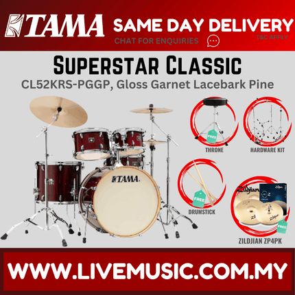 Tama Superstar Classic CL52KRS 5-Piece With Zildjian ZP4PK Cymbal Set - ( CL-52KRS )