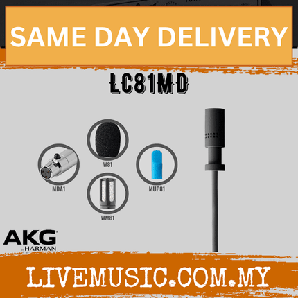 AKG LC81 MD Lightweight Cardioid Lav Microphone  (LC81MD LC81-MD)