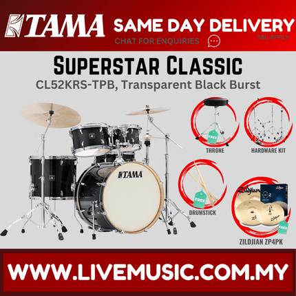 Tama Superstar Classic CL52KRS 5-Piece With Zildjian ZP4PK Cymbal Set - ( CL-52KRS )