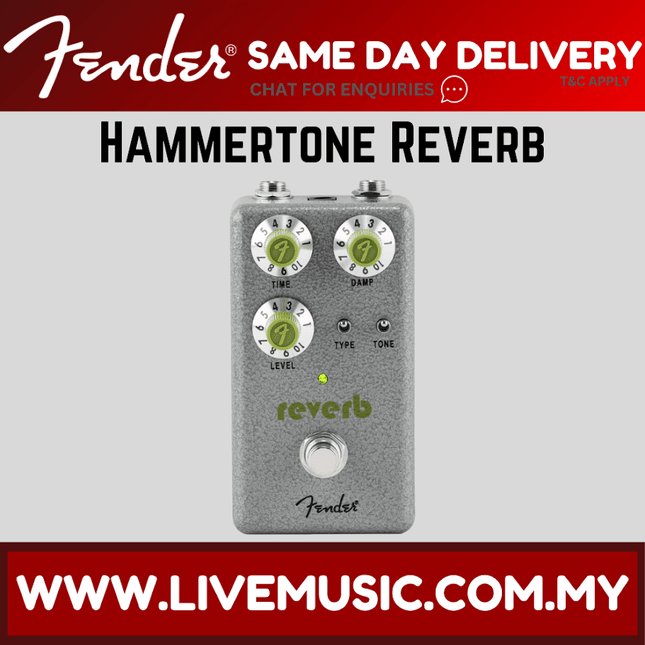 Fender Hammertone Reverb Guitar Effects Pedal