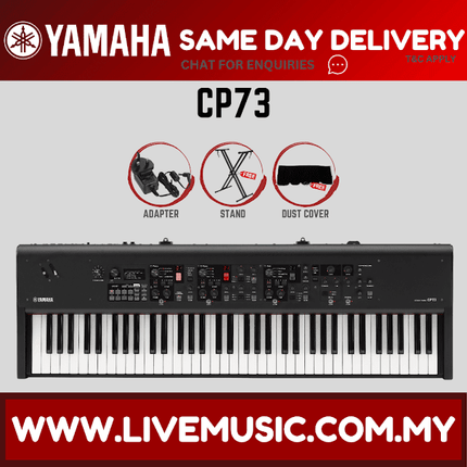 Yamaha CP73 73-key Stage Piano w/Nux PA50 Amplifier, Headphone, Keyboard Stand, Bench, Sustain Pedal ( CP 73 / CP-73 )