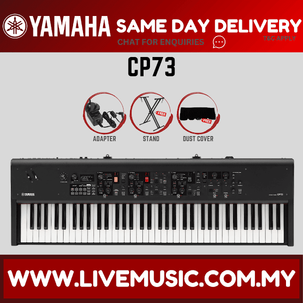 Yamaha CP73 73-key Stage Piano w/Nux PA50 Amplifier, Headphone, Keyboard Stand, Bench, Sustain Pedal ( CP 73 / CP-73 )