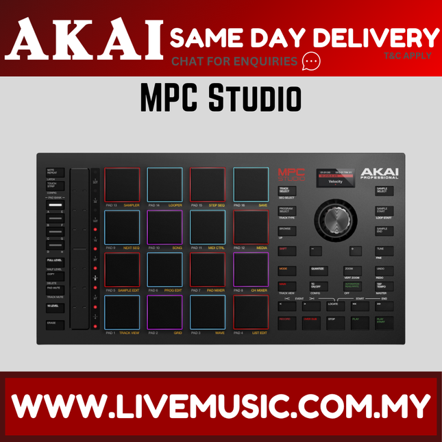 Akai Professional MPC Studio Music Production Controller and MPC Software, Black