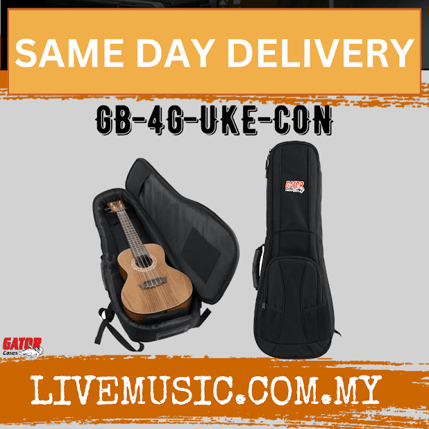 Gator 4G Series Gig Bag for Concert Ukulele ( GB4GUKECON / GB-4G-UKECON)