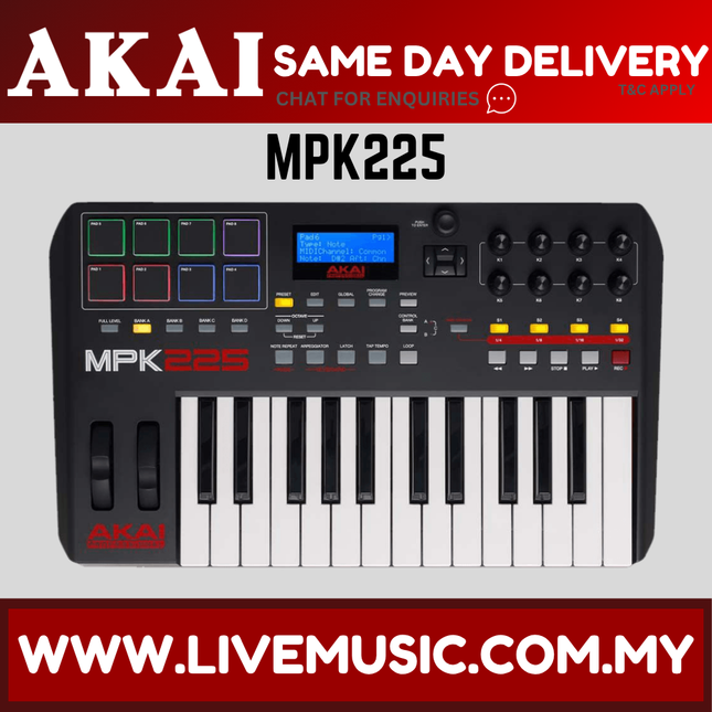 Akai Professional MPK225 - Compact Keyboard Controller (MPK-225/MPK 225)