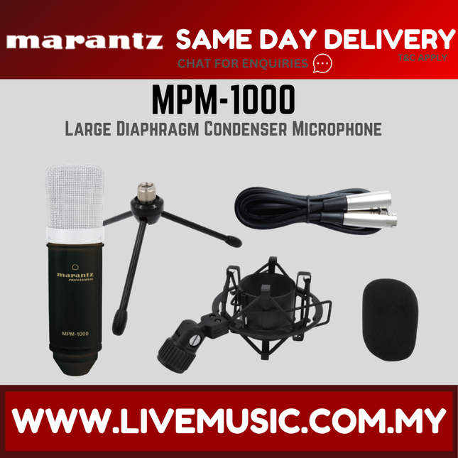 Marantz Professional MPM-1000 Large Diaphragm Condenser Microphone ( MPM1000 MPM 1000 )