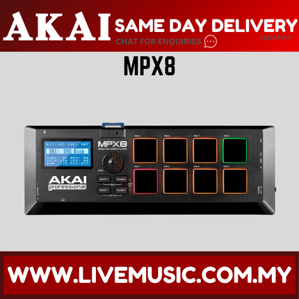 Akai Professional MPX8 - Mobile SD Sample Player (MPX-8/MPX 8)