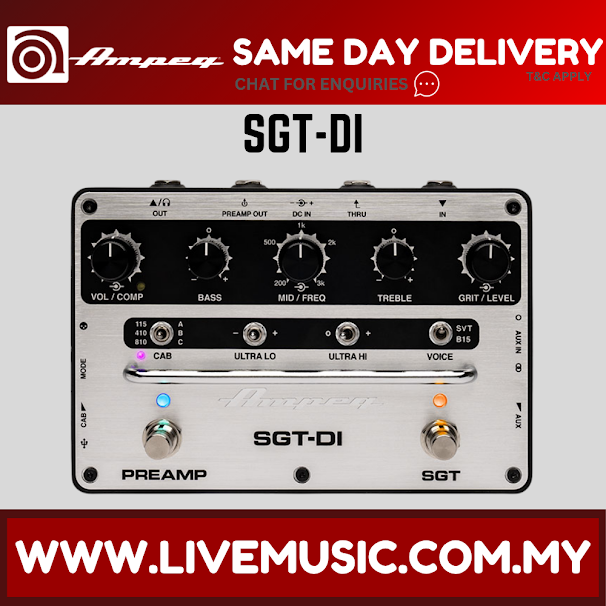 Ampeg SGT-DI Bass Preamp Pedal and DI ( SGT DI / SGTDI )